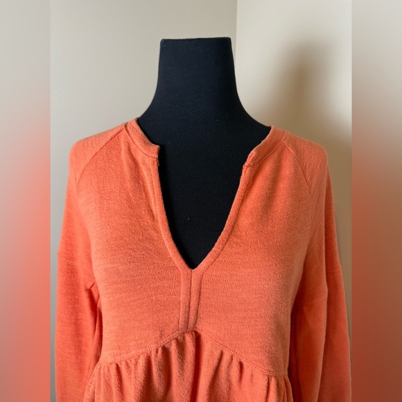 Anthropologie Terry cloth v neck top size XXS - Picture 2 of 8